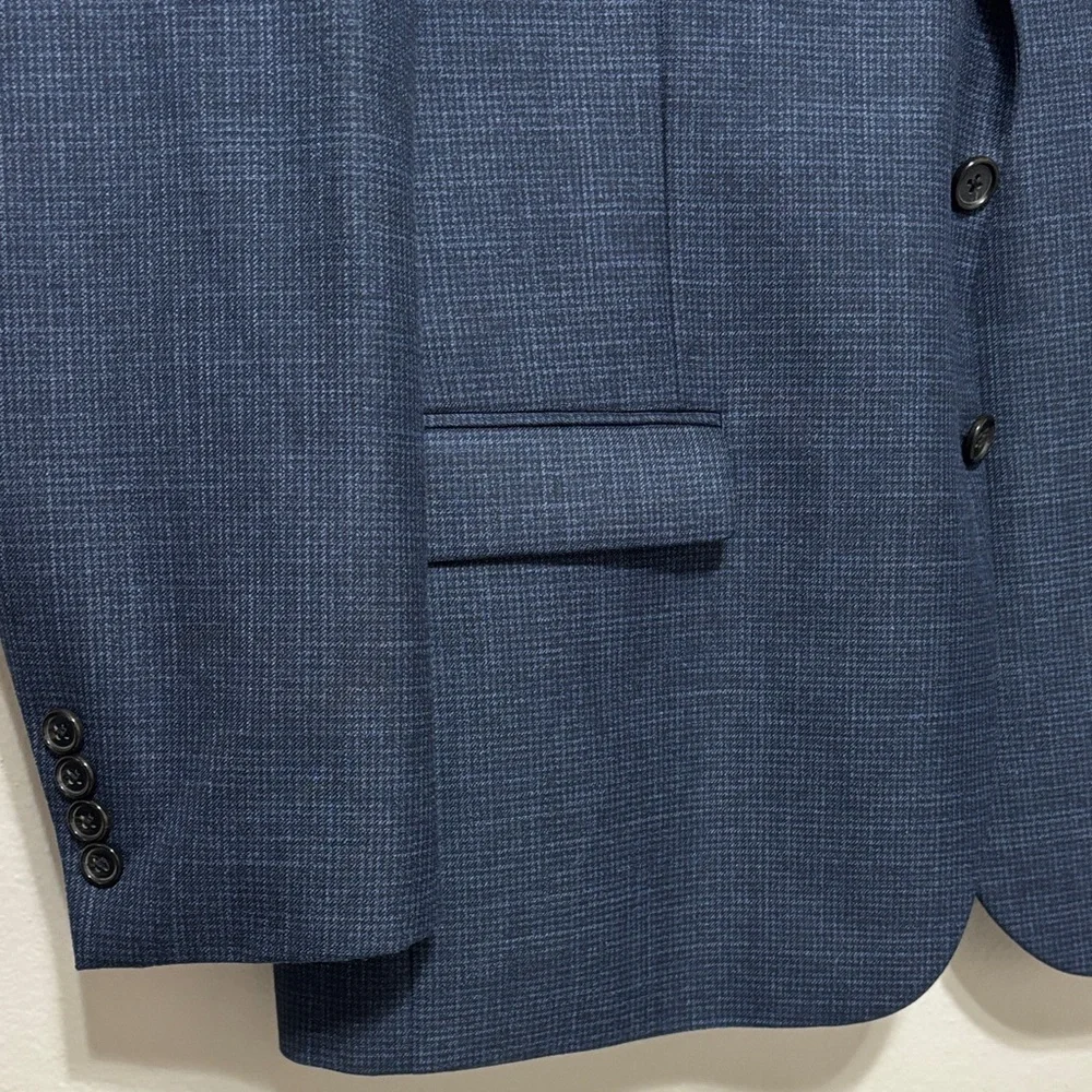 Ralph Lauren Navy Textured Sport Coat Blazer
